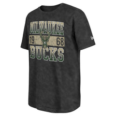 Milwaukee Bucks Enzyme Washed Oversized T-Shirt - Black | New Era outlet
