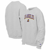 Los Angeles Lakers Chenille Cross Over Pullover Sweatshirt - Gray | New Era online