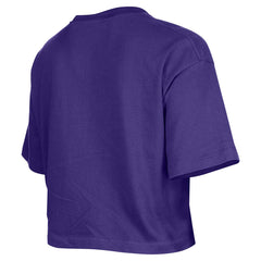 Los Angeles Lakers Women's Oversized Boxy Crop T-Shirt - Purple | New Era cheap