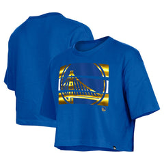 Golden State Warriors Women's Oversized Boxy Crop T-Shirt sale - Royal | New Era online