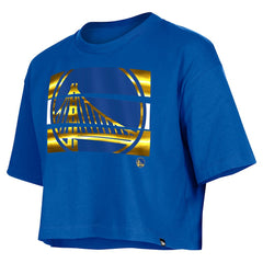 Golden State Warriors Women's Oversized Boxy Crop T-Shirt sale - Royal | New Era online