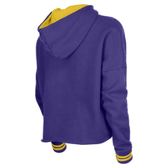 Los Angeles Lakers Women's Boxy Raw Edge Pullover Hoodie - Purple | New Era on sale