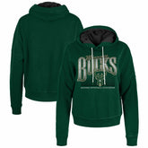 Milwaukee Bucks Women's Boxy Pullover Hoodie - Hunter Green | New Era sale