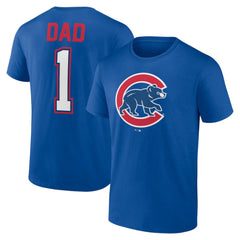 Chicago Cubs Father's Day #1 Dad T-Shirt - Royal
