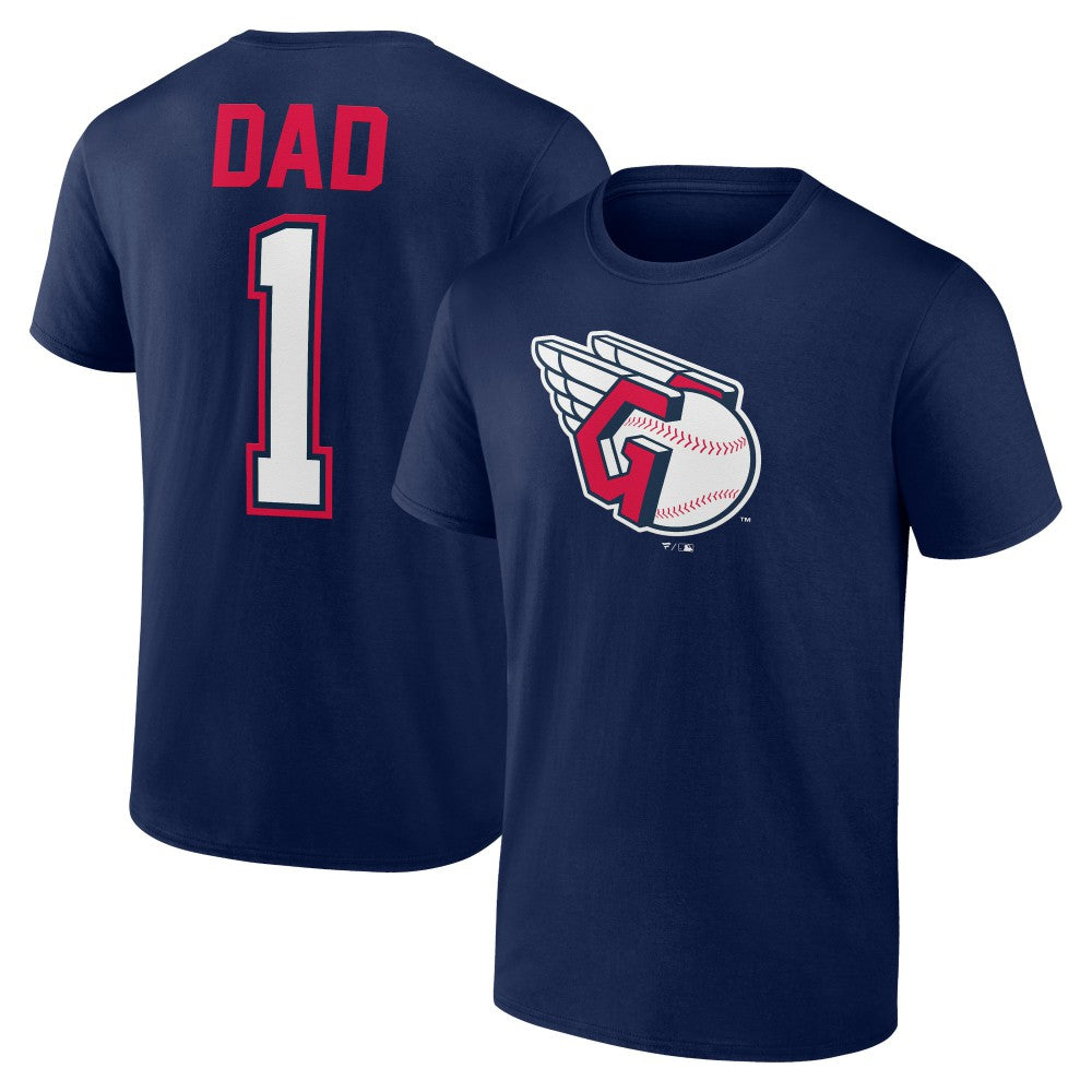 Cleveland Guardians Father's Day #1 Dad T-Shirt - Navy
