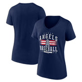 Los Angeles Angels Women's Americana Team V-Neck T-Shirt - Navy