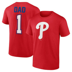 Philadelphia Phillies Father's Day #1 Dad T-Shirt - Red