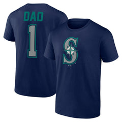 Seattle Mariners Father's Day #1 Dad T-Shirt - Navy