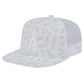 Los Angeles Angels Logo Dunes A-Frame Trucker 9FIFTY Snapback Hat - White | New Era