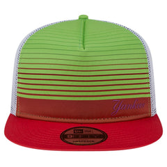 New York Yankees Neon Horizon A-Frame Trucker 9FIFTY Snapback Hat - Red | New Era