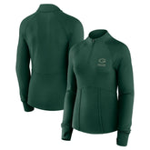 Green Bay Packers Women's Elements Raglan Quarter-Zip Jacket - Green for sale