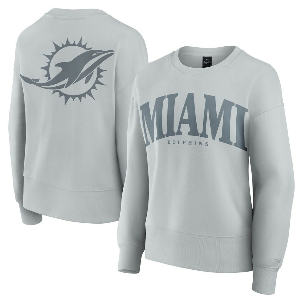 Miami Dolphins Women's Elements Pullover Sweatshirt - Gray outlet