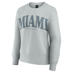 Miami Dolphins Women's Elements Pullover Sweatshirt - Gray outlet