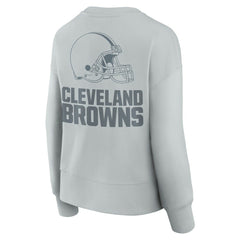 Cleveland Browns Women's Elements Pullover Sweatshirt - Gray on sale