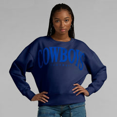 Dallas Cowboys Women's Elements Pullover Sweatshirt - Navy on sale
