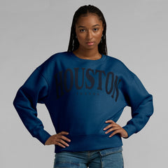 Houston Texans Women's Elements Pullover Sweatshirt - Navy on sale