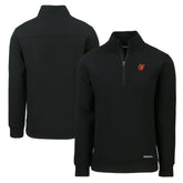 Baltimore Orioles Cutter & Buck Cooperstown Collection Roam Eco Recycled Quarter-Zip Pullover - Black