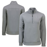 Chicago Cubs Cutter & Buck Cooperstown Collection Roam Eco Recycled Quarter-Zip Pullover - Gray