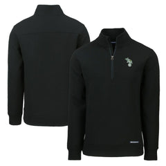 Athletics Cutter & Buck Cooperstown Collection Roam Eco Recycled Quarter-Zip Pullover - Black
