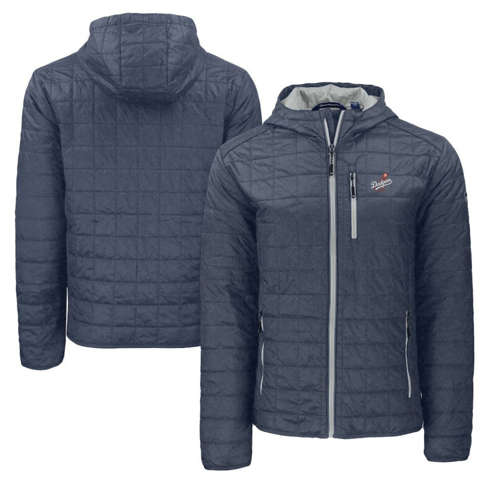 Los Angeles Dodgers Cutter & Buck Cooperstown Collection Rainier Primaloft Eco Full-Zip Hooded Jacket - Anthracite