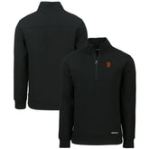 San Francisco Giants Cutter & Buck Roam Eco Recycled Quarter-Zip Pullover - Black