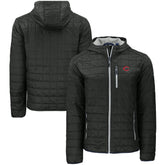Cincinnati Reds Cutter & Buck Rainier Primaloft Eco Full-Zip Hooded Jacket - Black
