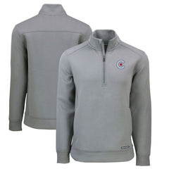 Chicago Cubs Cutter & Buck City Connect Roam Eco Recycled Quarter-Zip Pullover - Gray