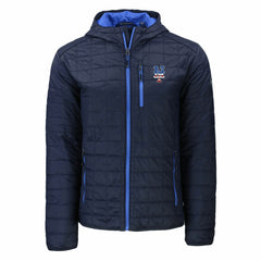 New York Mets Cutter & Buck Americana Rainier Primaloft Eco Full-Zip Hooded Jacket - Navy