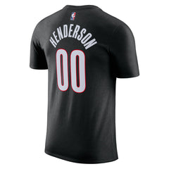 Scoot Henderson Portland Trail Blazers Icon Edition Name & Number T-Shirt - Black | Nike sale