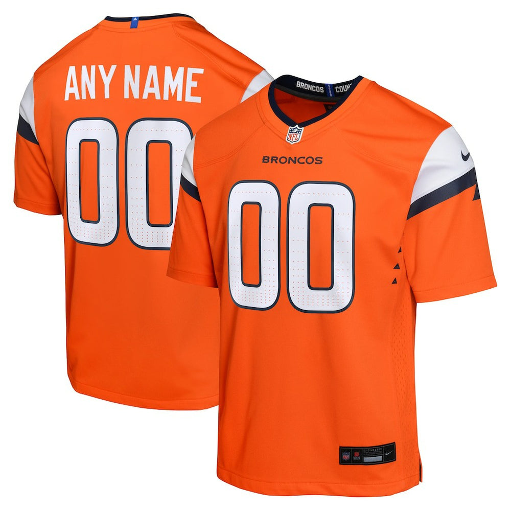 Denver Broncos Youth Mile High Collection Custom Game Jersey - Orange | Nike outlet