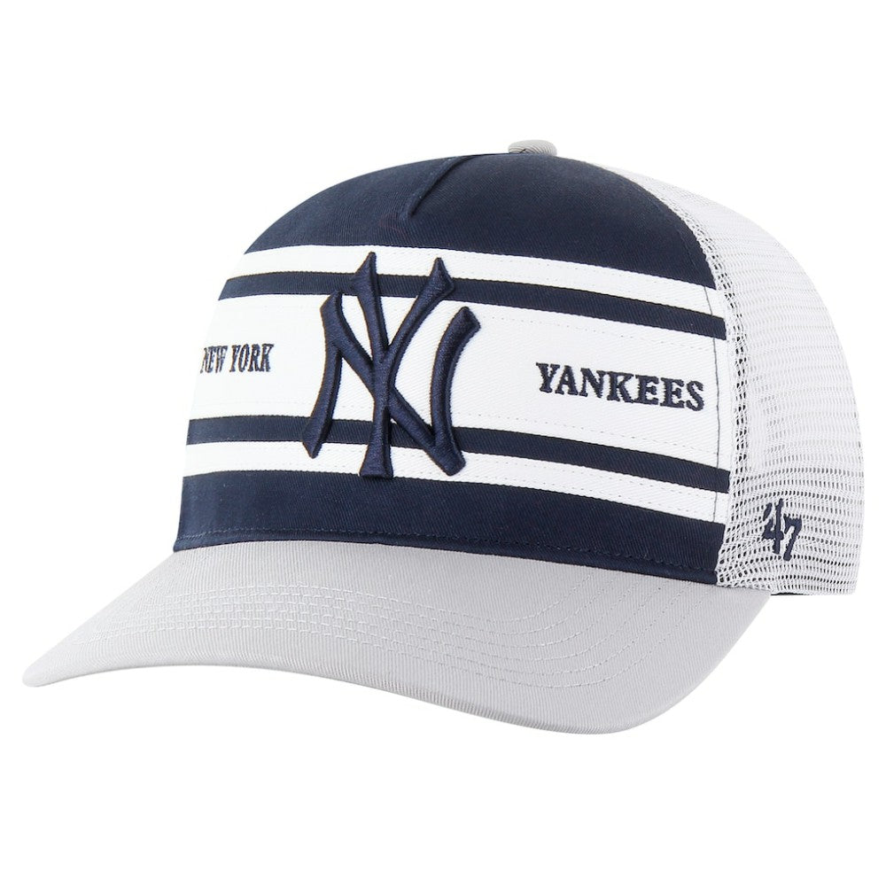 New York Yankees Gridiron Super Stripe Relaxed Trucker Hitch Adjustable Hat - Navy | 47 brand