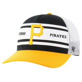 Pittsburgh Pirates Gridiron Super Stripe Relaxed Trucker Hitch Adjustable Hat - Black | 47 brand