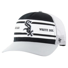 Chicago White Sox Gridiron Super Stripe Relaxed Trucker Hitch Adjustable Hat - Black | 47 brand