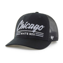 Chicago White Sox Garner Trucker Adjustable Hat - Black | 47 brand