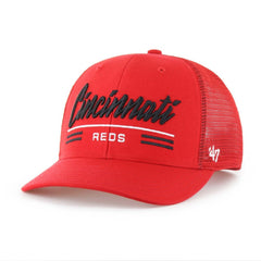 Cincinnati Reds Garner Trucker Adjustable Hat - Red | 47 brand