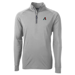 Arizona Diamondbacks Cutter & Buck Adapt Eco Knit Recycled Quarter-Zip Pullover Top - Gray