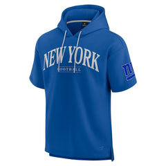 New York Giants Unisex Elements Ready Short Sleeve Pullover Hoodie - Royal discount