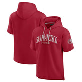 San Francisco 49ers Unisex Elements Ready Short Sleeve Pullover Hoodie - Scarlet discount