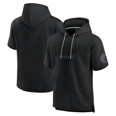 Cleveland Browns Unisex Elements Ready Short Sleeve Pullover Hoodie - Black outlet