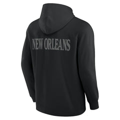 New Orleans Saints Elements Blaze Tri-Blend Long Sleeve Hoodie T-Shirt - Black discount