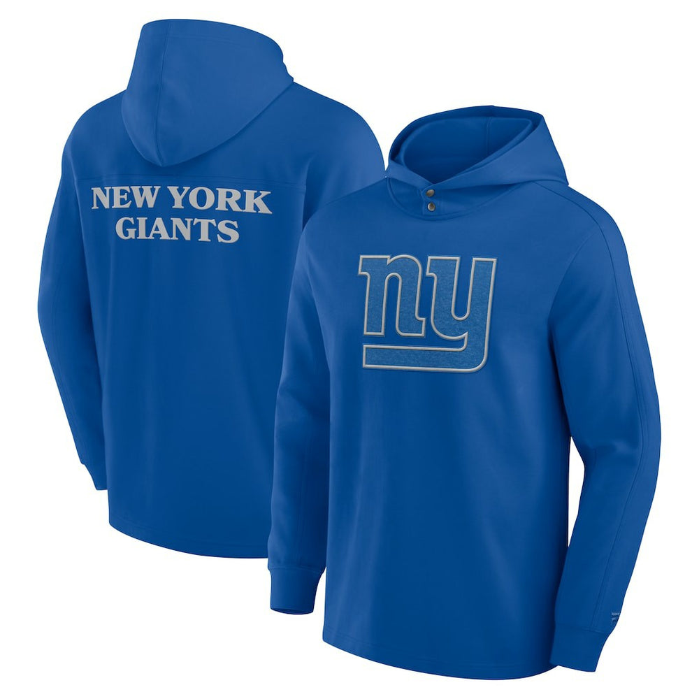 New York Giants Elements Blaze Tri-Blend Long Sleeve Hoodie T-Shirt - Royal discount