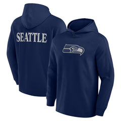 Seattle Seahawks Elements Blaze Tri-Blend Long Sleeve Hoodie T-Shirt - College Navy outlet