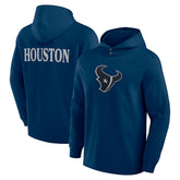 Houston Texans Elements Blaze Tri-Blend Long Sleeve Hoodie T-Shirt - Navy cheap