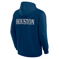 Houston Texans Elements Blaze Tri-Blend Long Sleeve Hoodie T-Shirt - Navy cheap