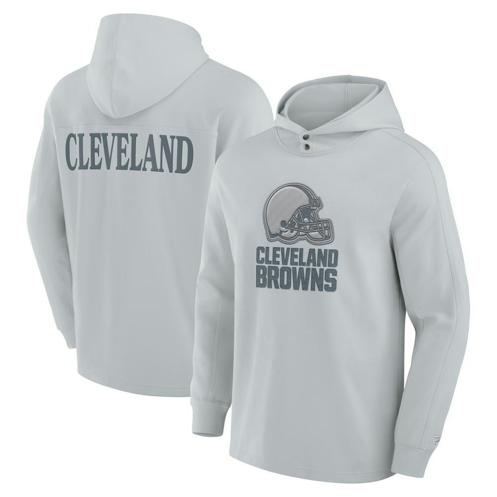 Cleveland Browns Elements Blaze Tri-Blend Long Sleeve Hoodie T-Shirt - Gray sale