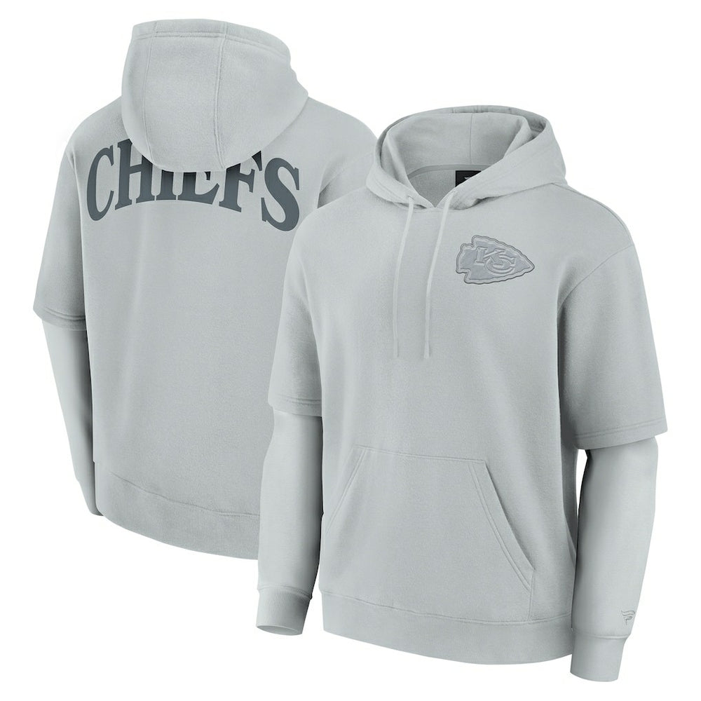 Kansas City Chiefs Unisex Elements Sleek Pullover Hoodie - Gray discount