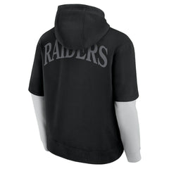 Las Vegas Raiders Unisex Sleek Elements Pullover Hoodie - Black cheap