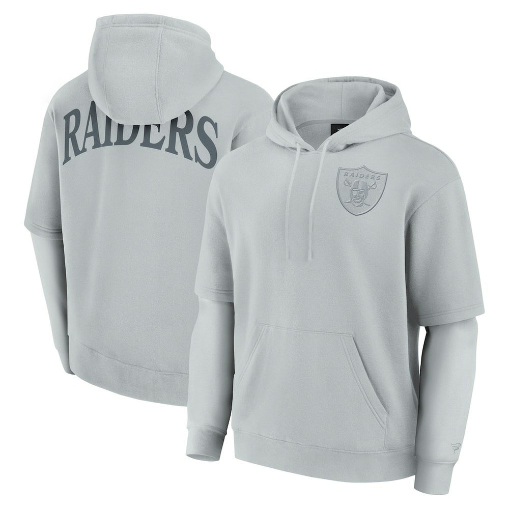 Las Vegas Raiders Unisex Sleek Elements Pullover Hoodie - Gray sale