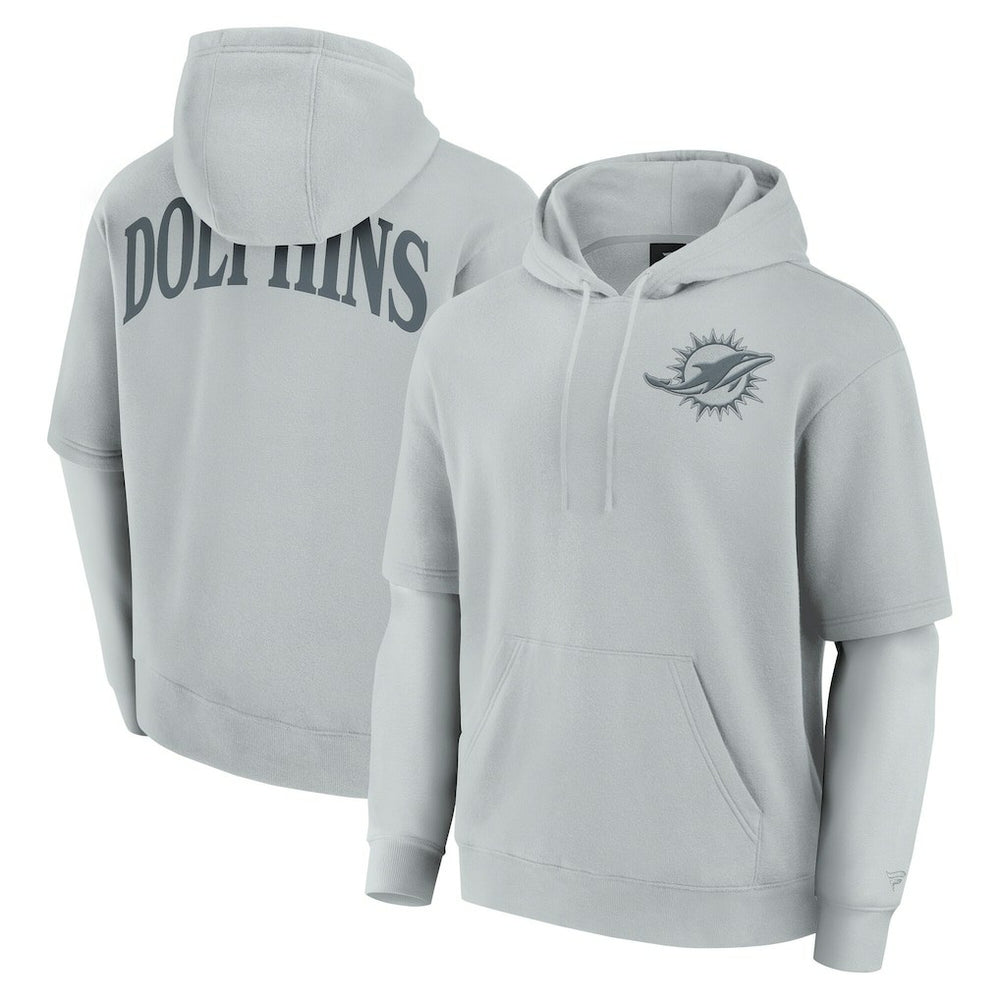 Miami Dolphins Unisex Sleek Elements Pullover Hoodie - Gray online
