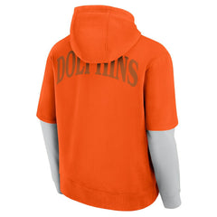Miami Dolphins Unisex Sleek Elements Pullover Hoodie - Orange cheap